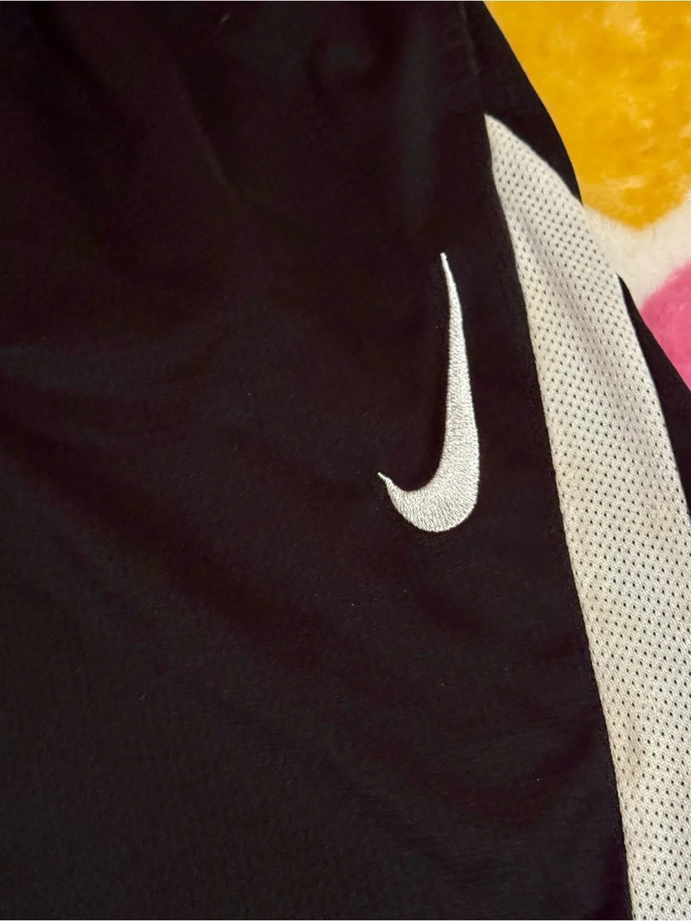 Nike boy’s Black Shorts with White Swoosh and Side Panels